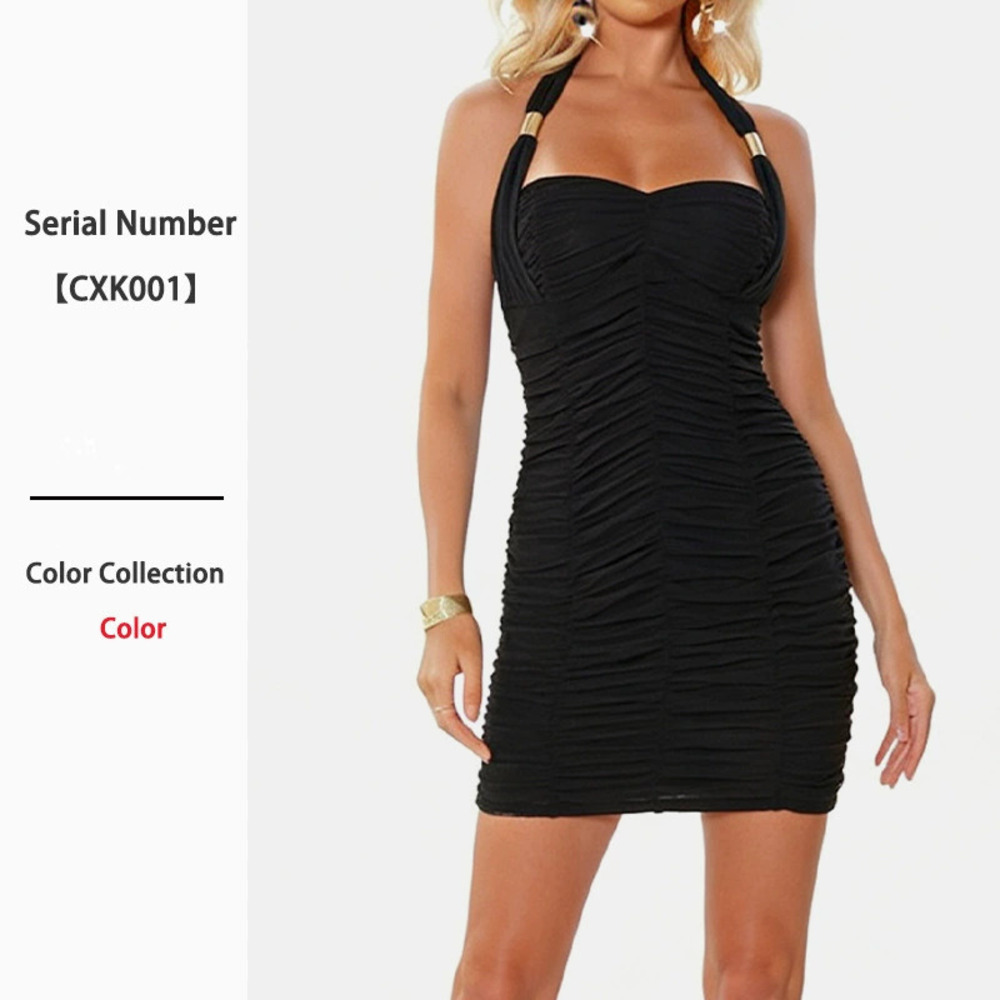 ZARA Summer Sexy Strapless Ruched Bodycon Nightclub Dress